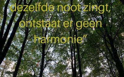 Als iedereen dezelfde noot zing, ontstaan er geen harmonie